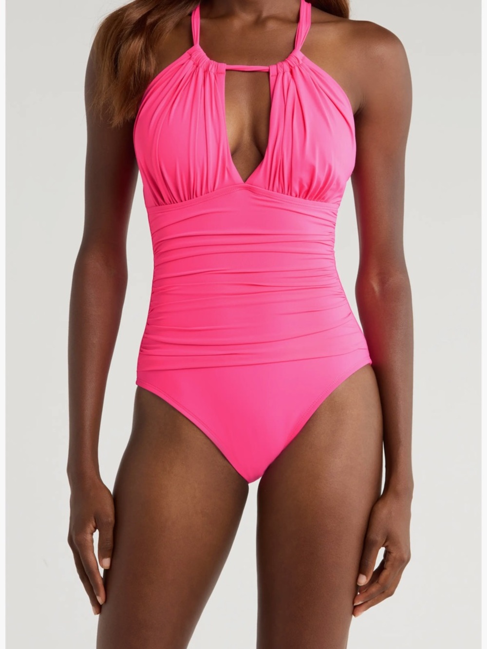 La Blanca Swimsuit NWT One Piece Slimming Tummy Control in Coral Reef Size 10